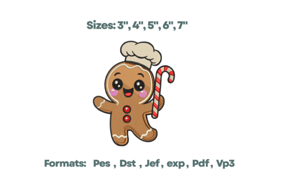 Cute Gingerbread Chef Embroidery Review