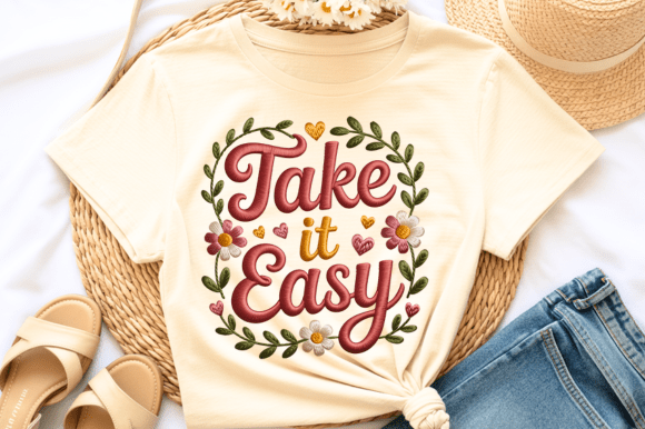 Evaluating Take It Easy Embroidery PNG for Etsy Shops