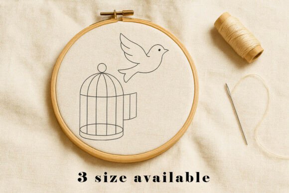 Flying Bird Line Embroidery Design Review