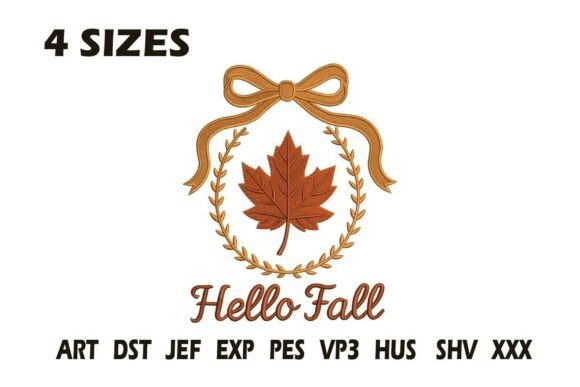 Hello Fall Wreath Embroidery Design Review