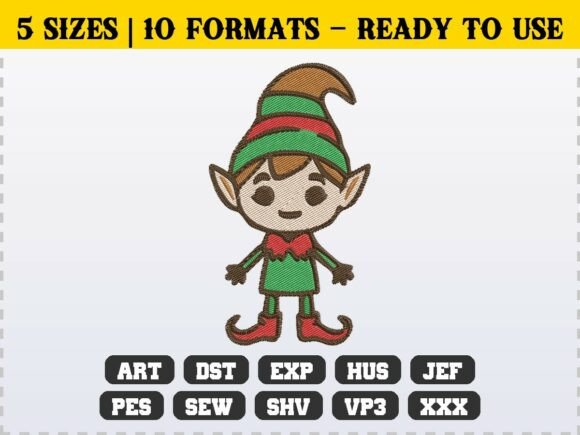 Holiday Festive Christmas Elf Embroidery Review