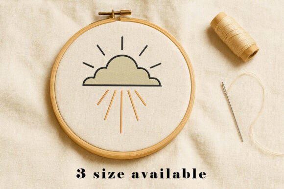 Minimal Cloud and Sun Embroidery Review