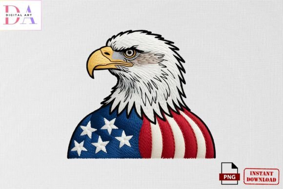 Patriotic Eagle Embroidery PNG Review