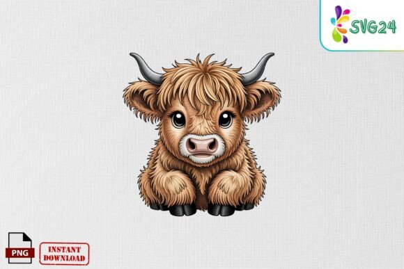 Review: Cute Highland Cow Embroidery PNG for Boutique Sweatshirts