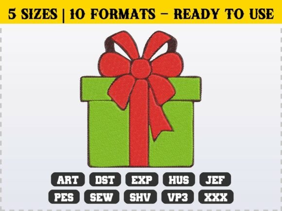 Review: Gift Box Christmas Present Embroidery for Craft Fairs