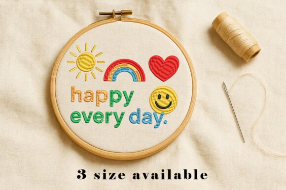 Review: Happy Every Day Embroidery File for Merch