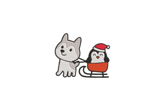 Review: Husky Pulling Penguin Embroidery for Holiday Sales