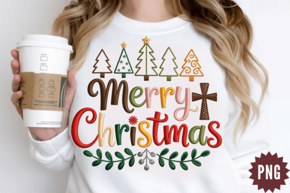 Reviewing Embroidery Merry Christmas PNG Design for Craft Fairs