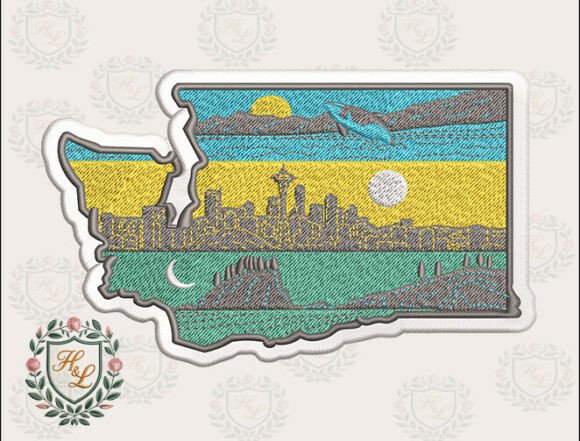 Reviewing Layers of Washington Embroidery Files