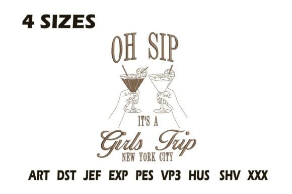Reviewing Oh Sip Girls Trip Embroidery for Holiday Sales