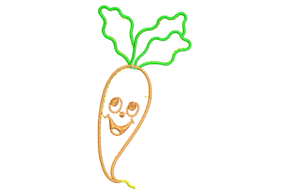 Reviewing the Cartoon Carrot Embroidery Design for Etsy Shops