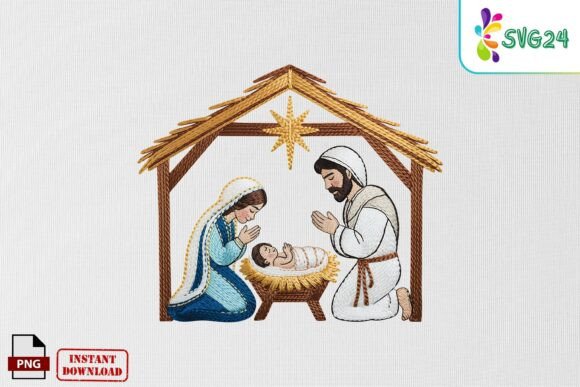 Reviewing the Nativity Scene Embroidery PNG for Etsy