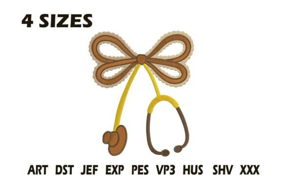 Stethoscope Bow Embroidery Design Review