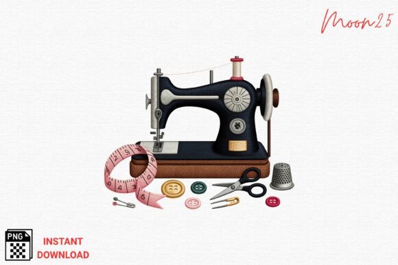 Vintage Sewing Tools Embroidery PNG Review